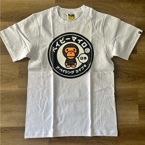 A Bathing Ape Baby Milo Graphic Tee (White, Size S) – New with Bag